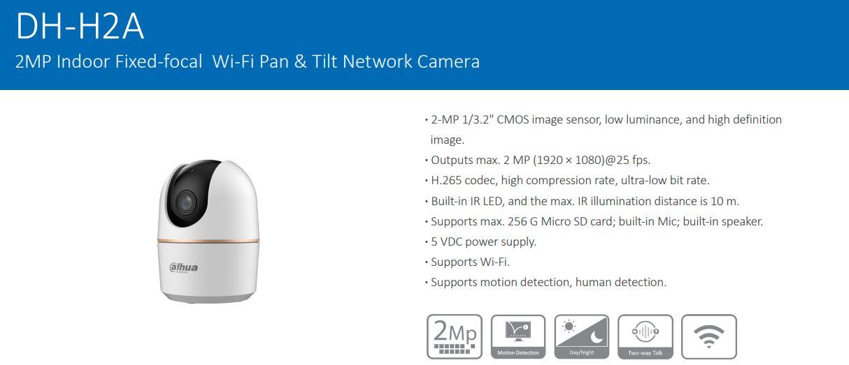 مشخصات فنی DAHUA HERO A1